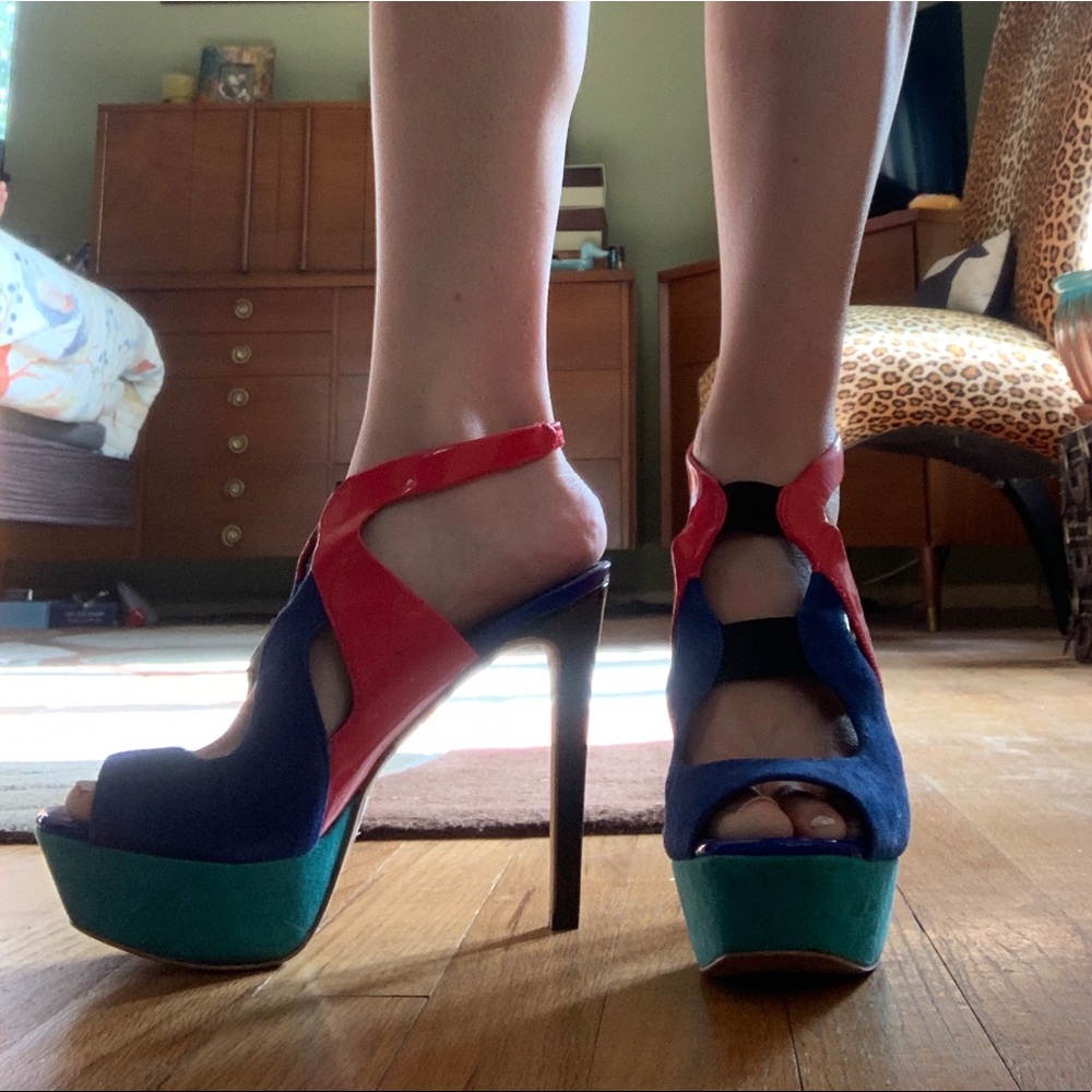 Jessica Simpson Color Block Platform Stilettos - Picture 7 of 9